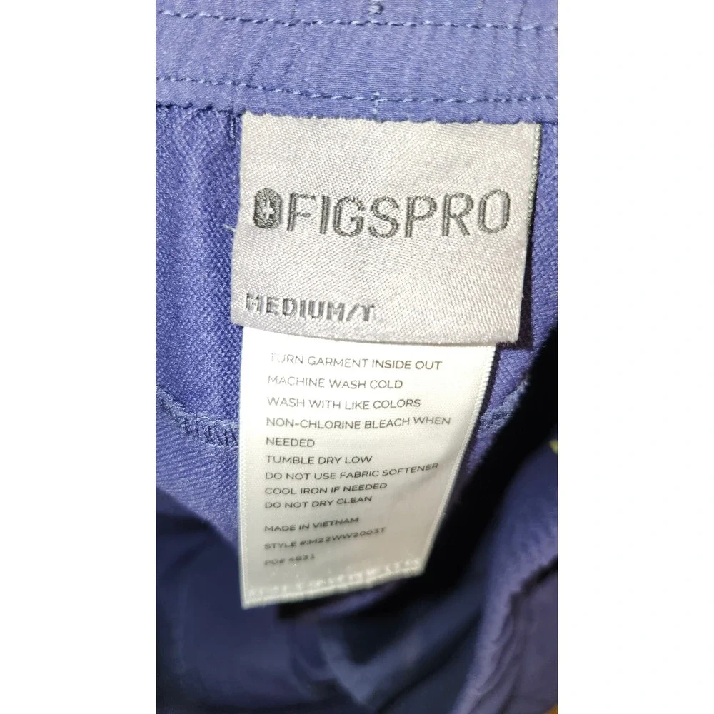 FIGSPRO Mens Royal Blue Straight Leg Scrub Pants Medium Tall M22WW2003T